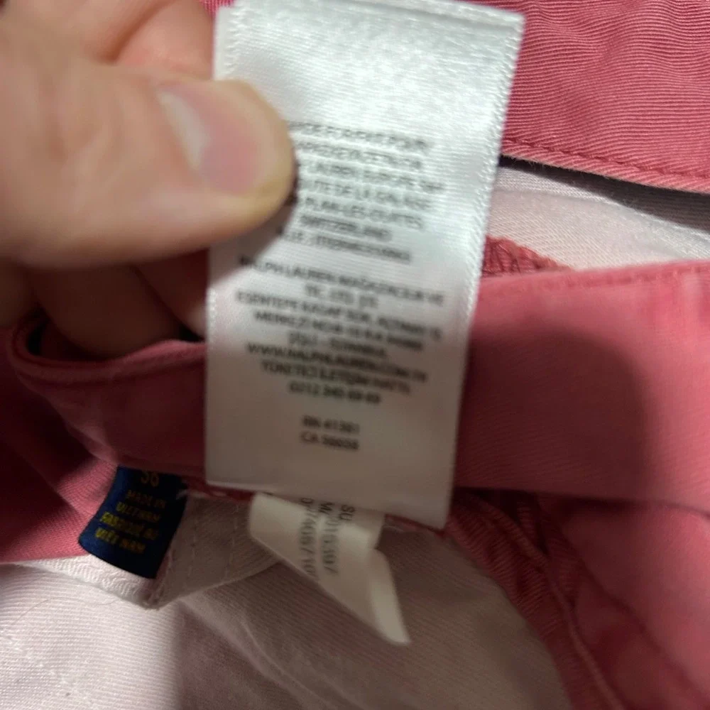 Polo Ralph Lauren Shorts Mens 38 9in Pink Relaxed Fit Chino Cotton Twill 0919